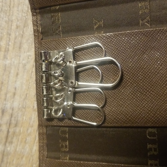 BURBERRY Nova Check 5 Ring Key holder Brown Leather EXCELLENT Condition Snappy - Picture 5 of 16